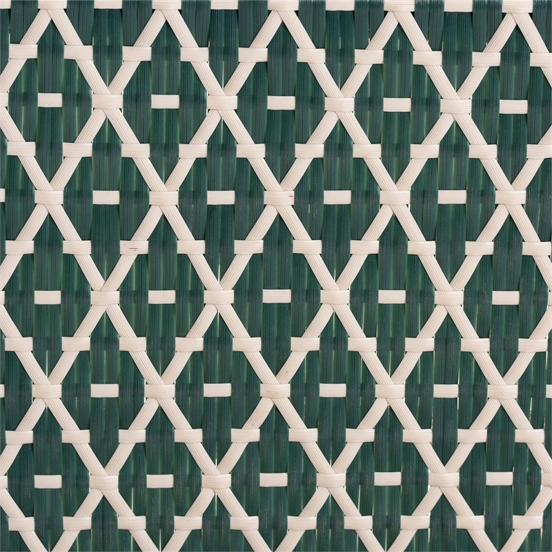 bali & pari Mattie Rattan Bistro Counter Stool Handwoven Accent Seating Green