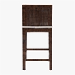 bali & pari Sofia Rattan Counter Stool with Mahogany Wood Frame Antique Coffee