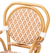 bali & pari Mattie Rattan Bistro Chair Handwoven Cafe-Style Dining Chair Beige