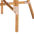 bali & pari Mattie Rattan Bistro Chair Handwoven Cafe-Style Dining Chair Beige