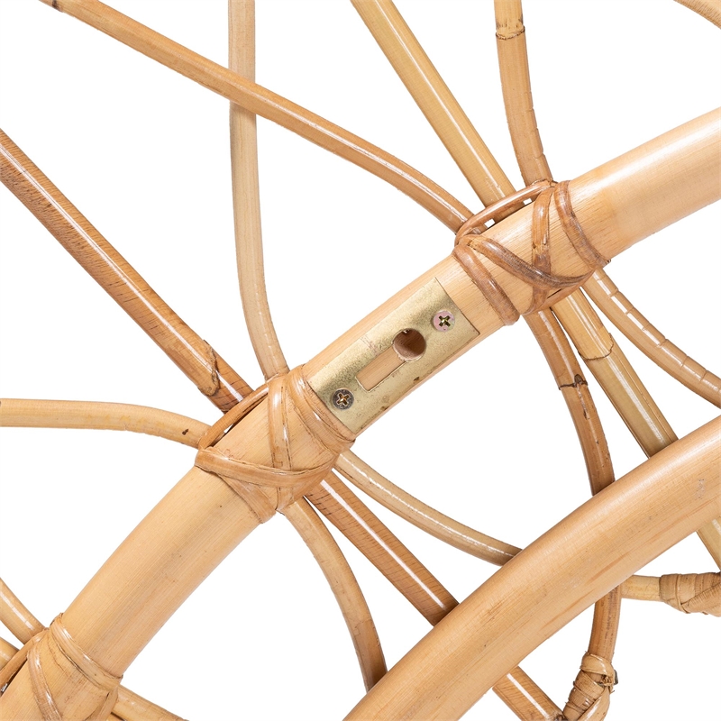 bali & pari Solara Natural Rattan Headboard Wall-Mount Headboard Queen