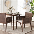 bali & pari Karis Rattan Dining Chair with Cushion Antique Coffee