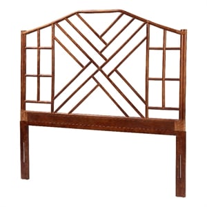bali & pari Kachiri Marbled Tortoise Natural Rattan Headboard King