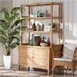 bali & pari Mortis Rattan Open-Shelf Storage Cabinet 4-Tier Display Shelf