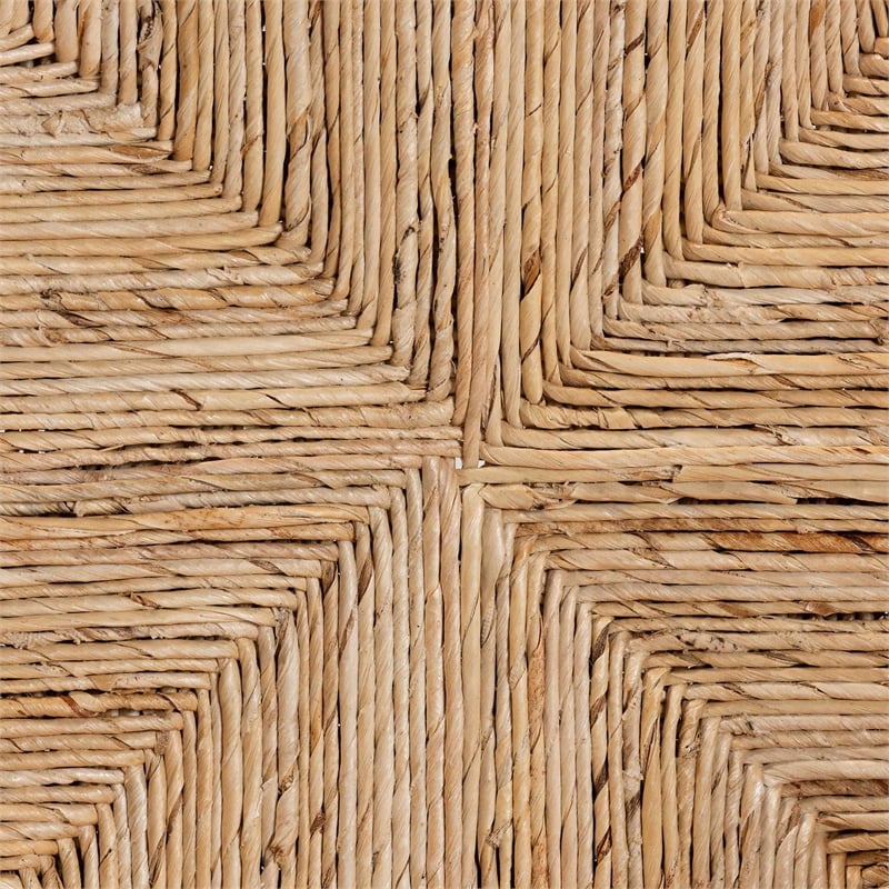 bali & pari Fika Dining Chair with Woven Seagrass Seat Handwoven Wicker Armchair