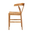 bali & pari Fika Counter Stool with Woven Seagrass Seat Handwoven Wicker Stool
