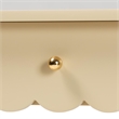 bali & pari Liba Console Table 3-Drawer Accent Table with Scalloped Detailing