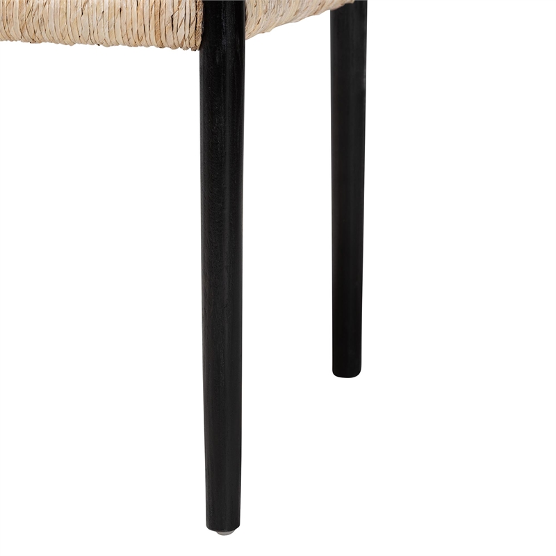 bali & pari Onda Handwoven Seagrass Dining Chair Natural Fiber Wicker Armchair