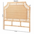 bali & pari Hekima Natural Rattan Standalone Headboard Queen