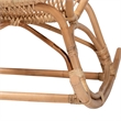bali & pari Mahin Natural Rattan Rocking Chair Handwoven Wicker Accent Rocker