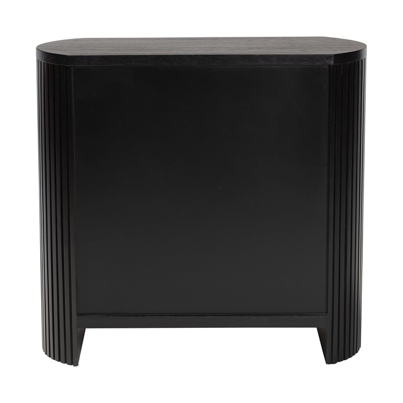 bali & pari Keshet Fluted Wood Storage Cabinet 2-Door Accent Cabinet