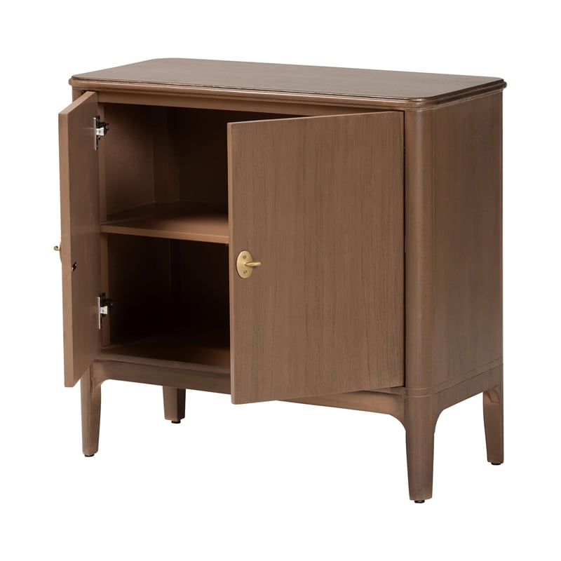 bali & pari Latifa Storage Cabinet 2-Door Accent Cabinet with Rounded Edges