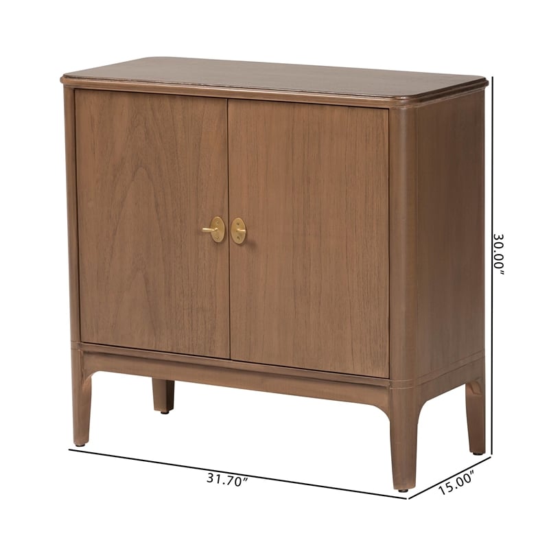 bali & pari Latifa Storage Cabinet 2-Door Accent Cabinet with Rounded Edges