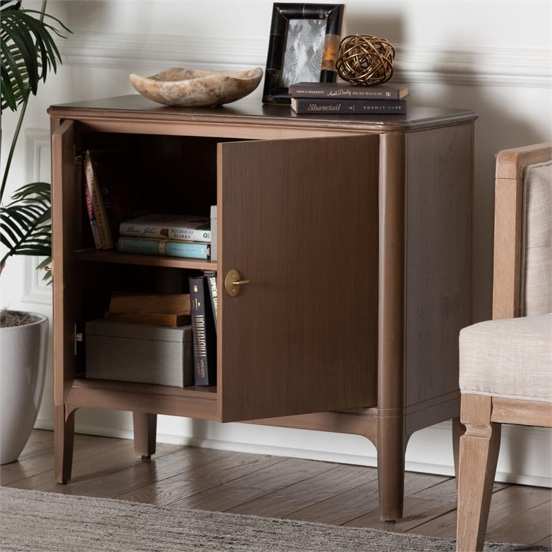 bali & pari Latifa Storage Cabinet 2-Door Accent Cabinet with Rounded Edges