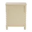 bali & pari Kyla Nightstand with Spindle Legs 3-Drawer Bedside Table