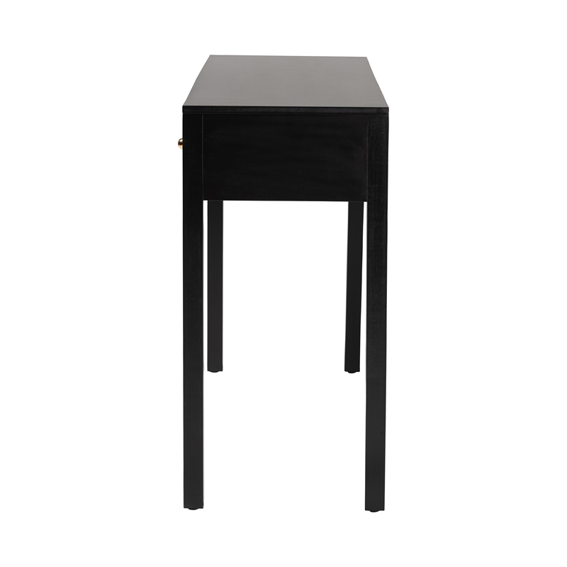 bali & pari Leah Console Table 3-Drawer Accent Table with Fluted Wood Detailing