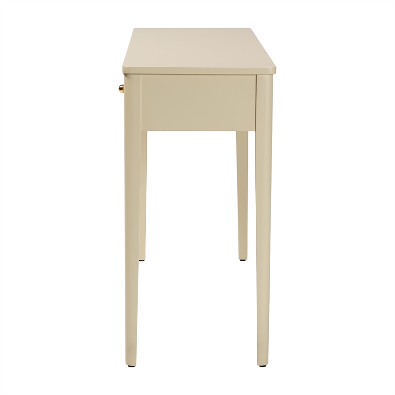 bali & pari Leeba Console Table 3-Drawer Accent Table with Fluted Wood
