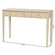 bali & pari Leeba Console Table 3-Drawer Accent Table with Fluted Wood