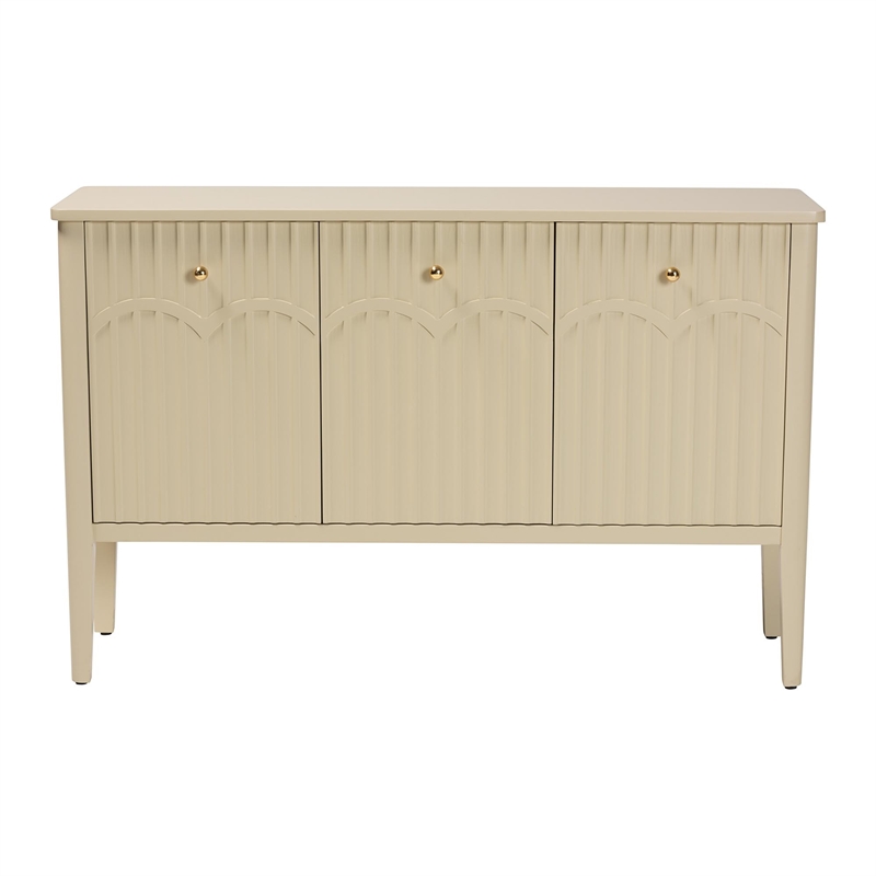 bali & pari Leeba Sideboard Modern Storage Buffet Console with Fluted Wood