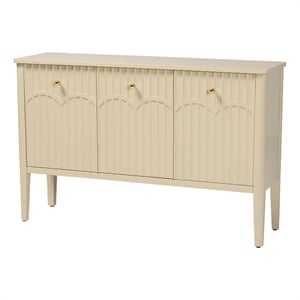 bali & pari Leeba Sideboard Modern Storage Buffet Console with Fluted Wood