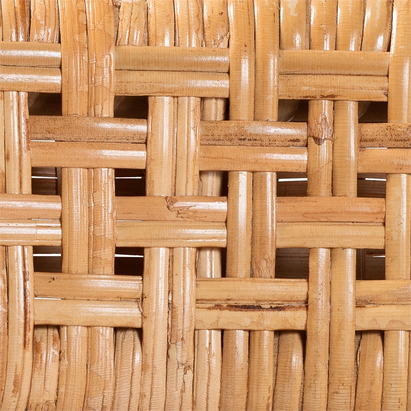 bali & pari Amina Natural Rattan Counter Stool with Upholstered Cushion