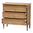 bali & pari Karmel Chest 3-Drawer Storage Chest with Curved Front and Legs