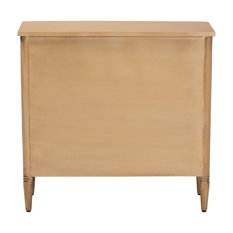 bali & pari Karmel Chest 3-Drawer Storage Chest with Curved Front and Legs