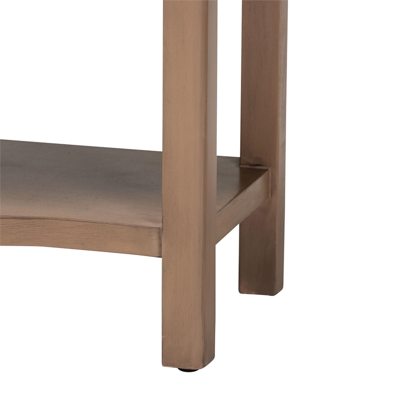 bali & pari Kelila Console Table with Curved Front 2-Drawer Entryway Table