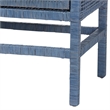 bali & pari Vivan Natural Rattan Storage Cabinet 2-Tier Accent Cabinet Navy Blue