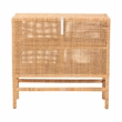 bali & pari Vivan Natural Rattan Storage Cabinet 2-Tier Accent Cabinet Brown