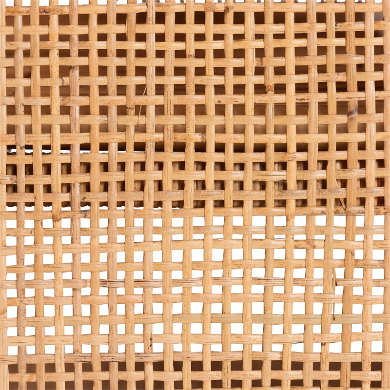 bali & pari Vivan Natural Rattan Storage Cabinet 2-Tier Accent Cabinet Brown