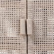 bali & pari Vivan Natural Rattan Storage Cabinet 3-Tier Accent Cabinet Grey