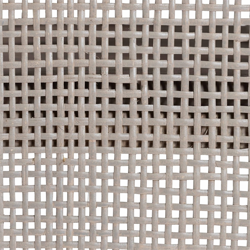 bali & pari Vivan Natural Rattan Storage Cabinet 3-Tier Accent Cabinet Grey