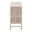 bali & pari Vivan Natural Rattan Storage Cabinet 3-Drawer Accent Cabinet Grey
