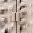 bali & pari Vivan Natural Rattan Storage Cabinet 2-Tier Accent Cabinet Grey