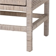 bali & pari Vivan Natural Rattan Storage Cabinet 2-Tier Accent Cabinet Grey