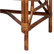 bali & pari Basile Marbled Tortoise Natural Rattan Desk 2-Drawer Writing Desk