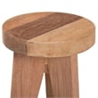 bali & pari Sayen Acacia Wood Multipurpose Accent Stool Sculptural End Table