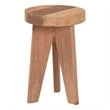 bali & pari Sayen Acacia Wood Multipurpose Accent Stool Sculptural End Table
