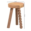 bali & pari Sihu Acacia Wood Multipurpose Accent Stool Sculptural End Table