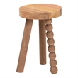 bali & pari Sihu Acacia Wood Multipurpose Accent Stool Sculptural End Table