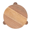 bali & pari Shadi Acacia Wood Multipurpose Accent Stool Sculptural End Table