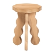 bali & pari Sino Acacia Wood Multipurpose Accent Stool Sculptural End Table