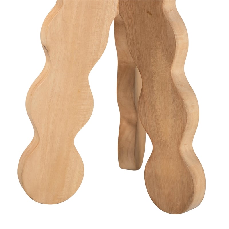 bali & pari Sino Acacia Wood Multipurpose Accent Stool Sculptural End Table