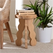 bali & pari Sino Acacia Wood Multipurpose Accent Stool Sculptural End Table