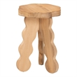 bali & pari Sino Acacia Wood Multipurpose Accent Stool Sculptural End Table
