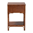 bali & pari Basile Marbled Tortoise Natural Rattan End Table Accent Table