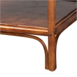 bali & pari Basile Marbled Tortoise Natural Rattan End Table Accent Table
