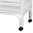 bali & pari Lombok Natural Rattan Wine Cart 2-Tier Mobile Bar Cart White