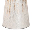 bali & pari Beile Capiz Shell Pedestal End Table Scalloped Accent Table